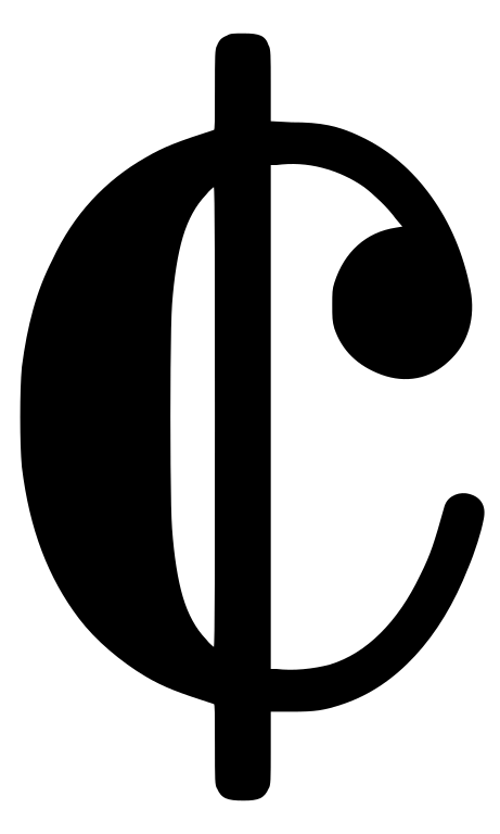 Cut time symbol: common time symbol with line through it.